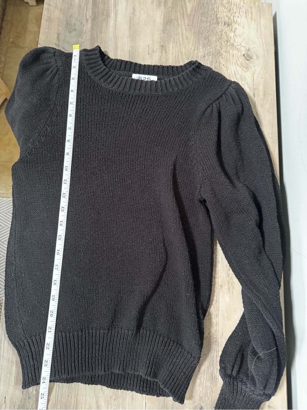 525 America Black Cable-Knit Mock Neck Sweater - Picture 8 of 9